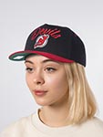 Бейсболка MITCHELL NESS арт. HP9354-NJDBLCK New Jersey Devils NHL (черный / красный)